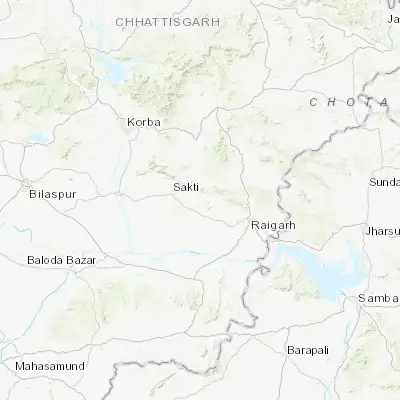 Map showing location of Kharsia (21.989530, 83.104760)
