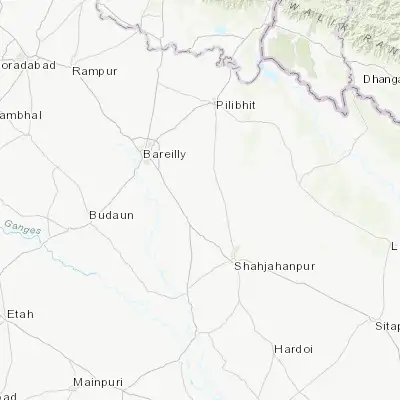 Map showing location of Khudāganj (28.146070, 79.714720)