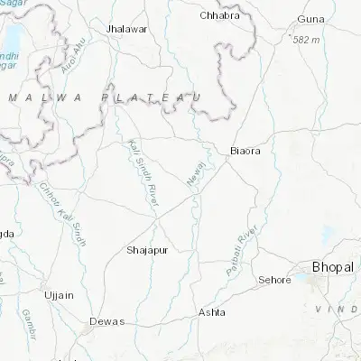 Map showing location of Khujner (23.785970, 76.617730)