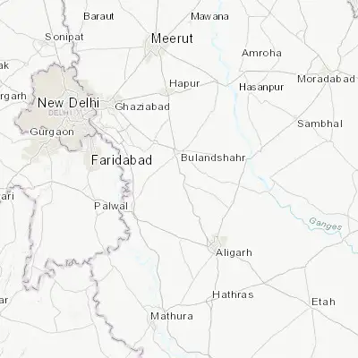 Map showing location of Khurja (28.253820, 77.855350)