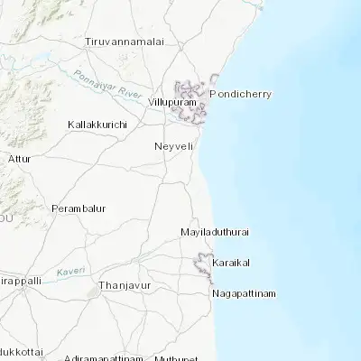 Map showing location of Kīl Bhuvanagiri (11.442160, 79.647630)