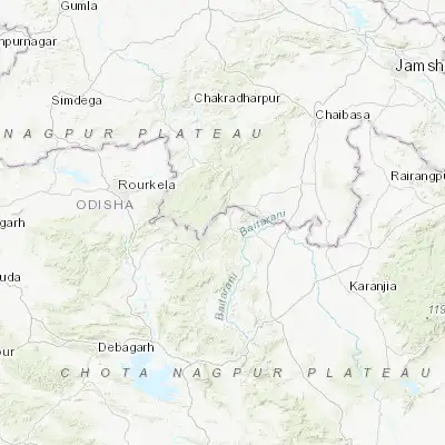 Map showing location of Kiri Buru (22.083330, 85.350000)