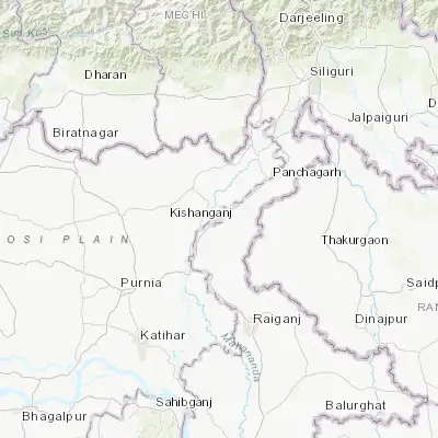 Map showing location of Kishanganj (26.102240, 87.955340)