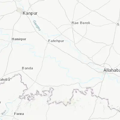 Map showing location of Kishanpur (25.642320, 81.022700)