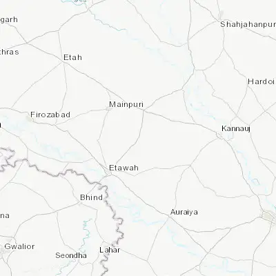 Map showing location of Kishni (27.024870, 79.262000)