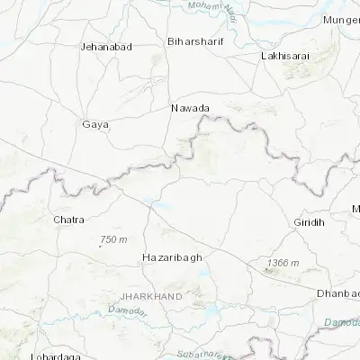 Map showing location of Kodarmā (24.467530, 85.593970)