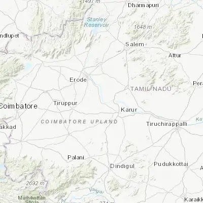 Map showing location of Kodumudi (11.077510, 77.883630)