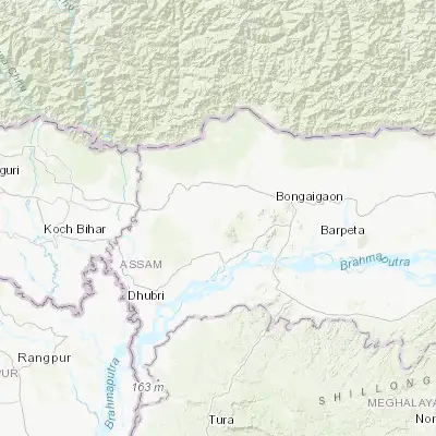 Map showing location of Kokrajhar (26.401070, 90.272860)