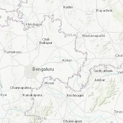 Map showing location of Kolār (13.137680, 78.129990)
