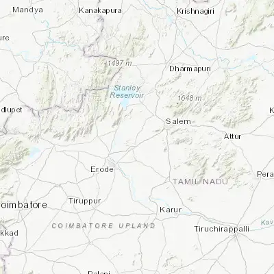 Map showing location of Konganāpuram (11.571050, 77.900400)