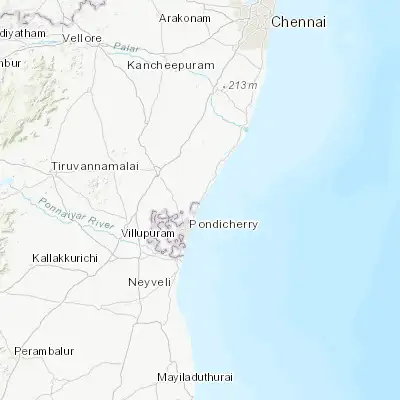 Map showing location of Koonimedu (12.085190, 79.889250)