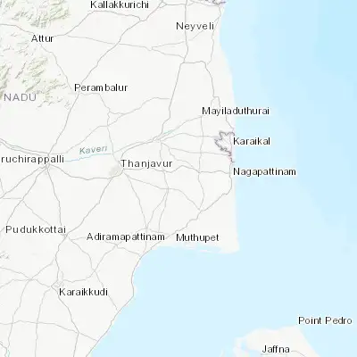 Map showing location of Koothanallur (10.719900, 79.515700)