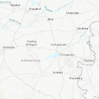 Map showing location of Koppal (15.345220, 76.154780)