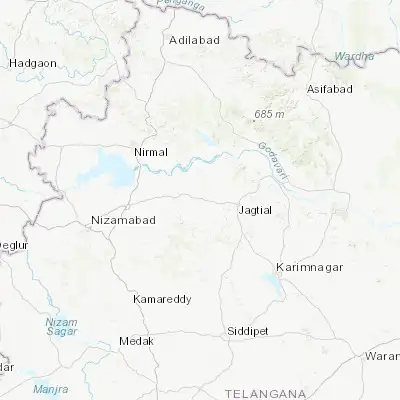 Map showing location of Koratla (18.821540, 78.711860)