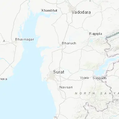 Map showing location of Kosamba (21.462020, 72.958420)