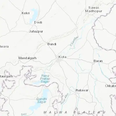 Map showing location of Kota (25.182540, 75.839070)
