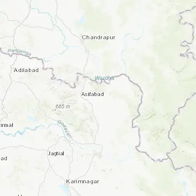 Map showing location of Kothāpet (19.351760, 79.483230)