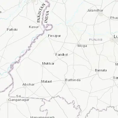 Map showing location of Kotkapura (30.581900, 74.832980)