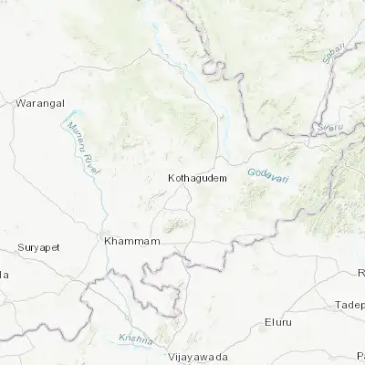 Map showing location of Kottagūdem (17.551060, 80.617790)
