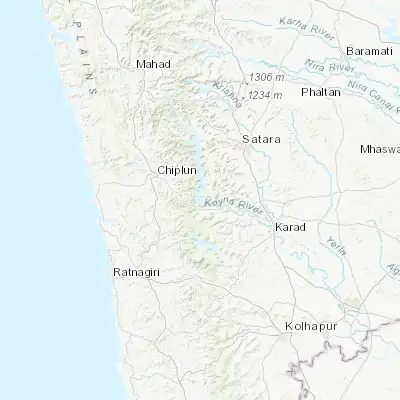 Map showing location of Koynanagar (17.400000, 73.766670)