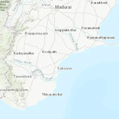 Map showing location of Kulattūr (9.003200, 78.192800)