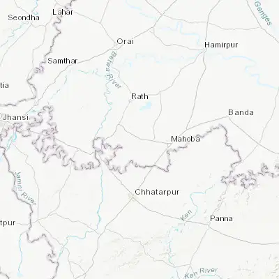 Map showing location of Kulpahār (25.320070, 79.639310)