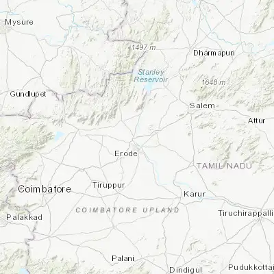 Map showing location of Kumarapalayam (11.444950, 77.711020)