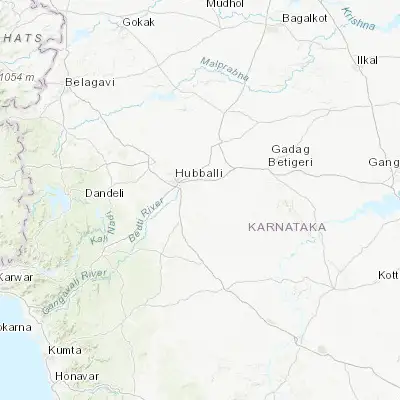 Map showing location of Kundgol (15.256120, 75.247350)