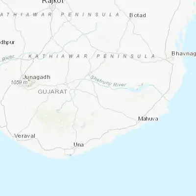 Map showing location of Kundla (21.342220, 71.306330)
