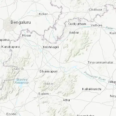 Map showing location of Kunnattūr (12.347820, 78.510460)