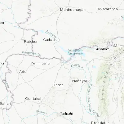 Map showing location of Kurnool (15.828870, 78.036020)