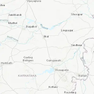 Map showing location of Kushtagi (15.756230, 76.191120)