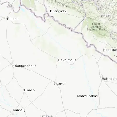 Map showing location of Lakhīmpur (27.948220, 80.779350)