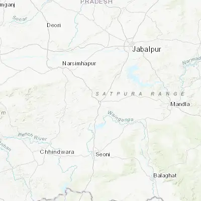 Map showing location of Lakhnādon (22.600490, 79.600940)