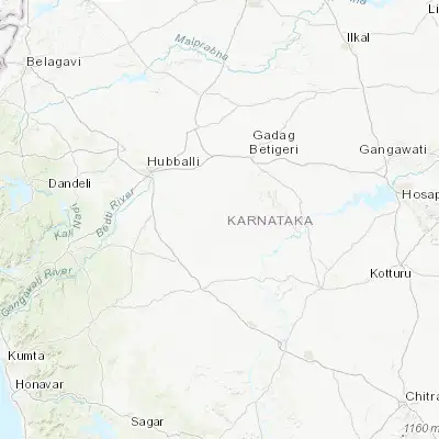 Map showing location of Lakshmeshwar (15.126890, 75.469350)