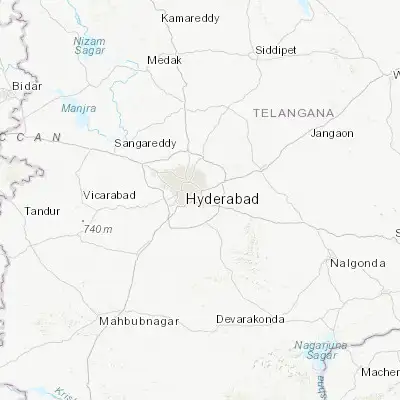 Map showing location of Lal Bahadur Nagar (17.347690, 78.557570)