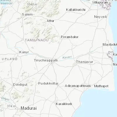 Map showing location of Lalgudi (10.874190, 78.819350)