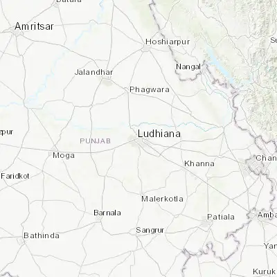 Map showing location of Ludhiāna (30.912040, 75.853790)