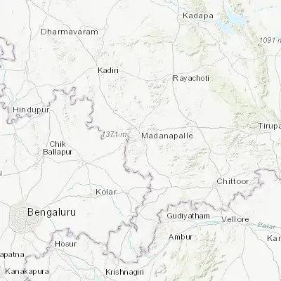 Map showing location of Madanapalle (13.550300, 78.502880)