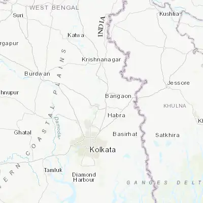 Map showing location of Madanpur (23.005890, 88.491680)