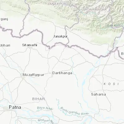 Map showing location of Madhubani (26.353670, 86.071690)