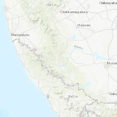 Map showing location of Madikeri (12.426020, 75.738200)