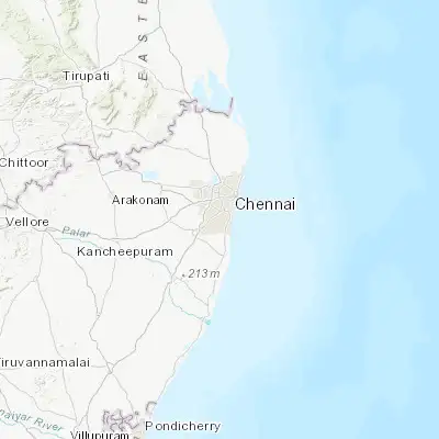 Map showing location of Madipakkam (12.962260, 80.198640)