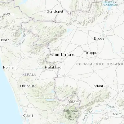 Map showing location of Madukkarai (10.905680, 76.963440)