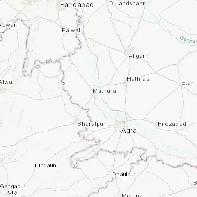 Map showing location of Mahāban (27.432620, 77.743380)