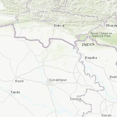 Map showing location of Mahārāganj (27.144560, 83.562140)