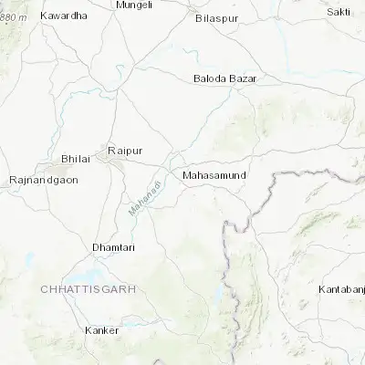 Map showing location of Mahāsamund (21.107430, 82.094800)