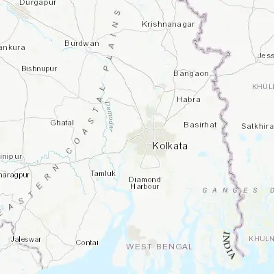 Map showing location of Mahiari (22.588260, 88.235440)
