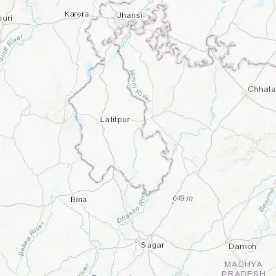 Map showing location of Mahroni (24.586240, 78.727710)