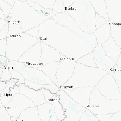 Map showing location of Mainpuri (27.228570, 79.028820)